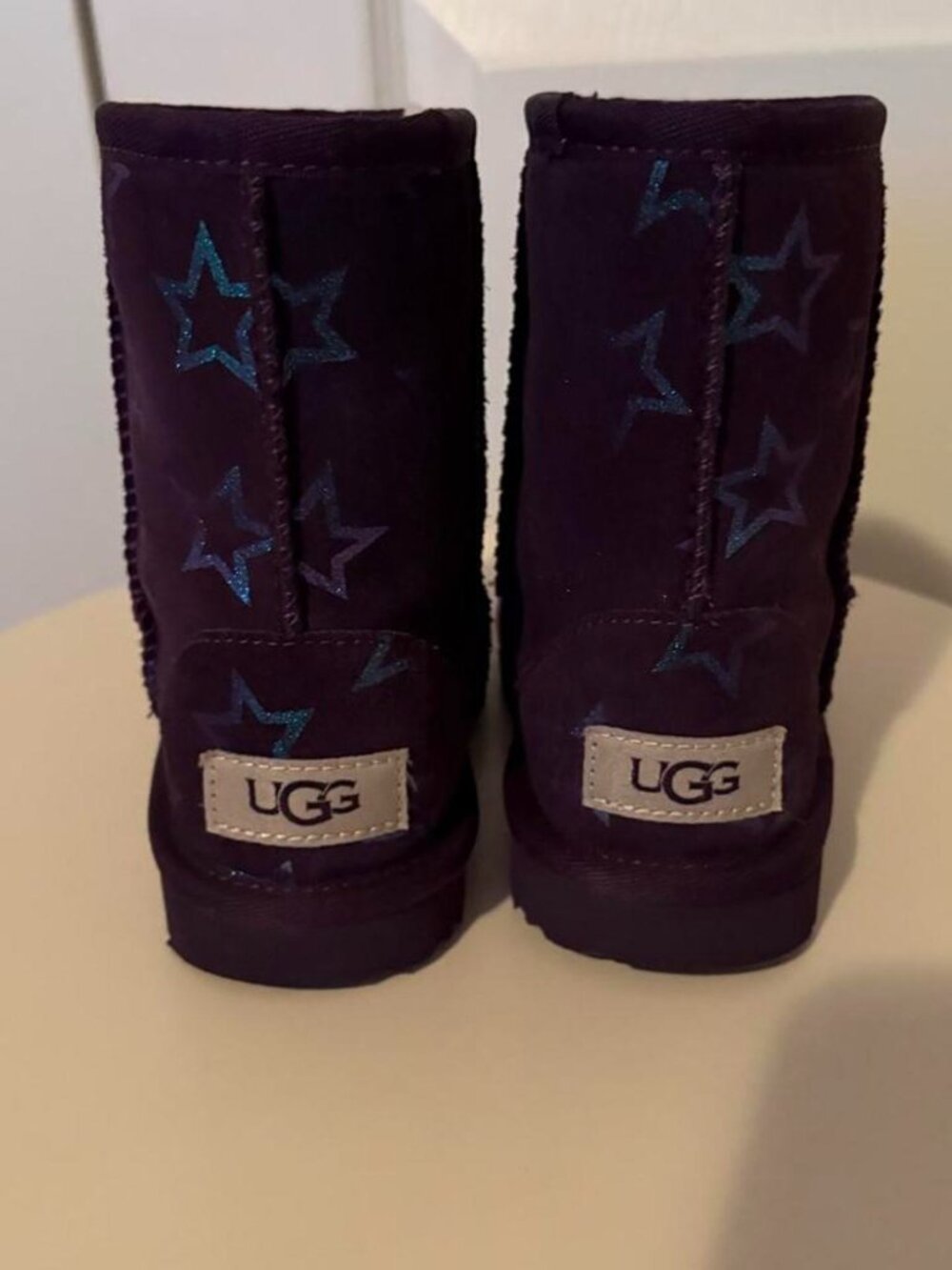 UGG Bailey Star Kids Boots Purple with Blue Stars